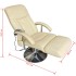 Sillón de masaje de cuero sintético blanco
