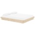 Estructura de cama sin colchón madera maciza 160x200