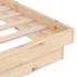 Estructura de cama sin colchón madera maciza 160x200