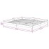 Estructura de cama sin colchón madera maciza 160x200