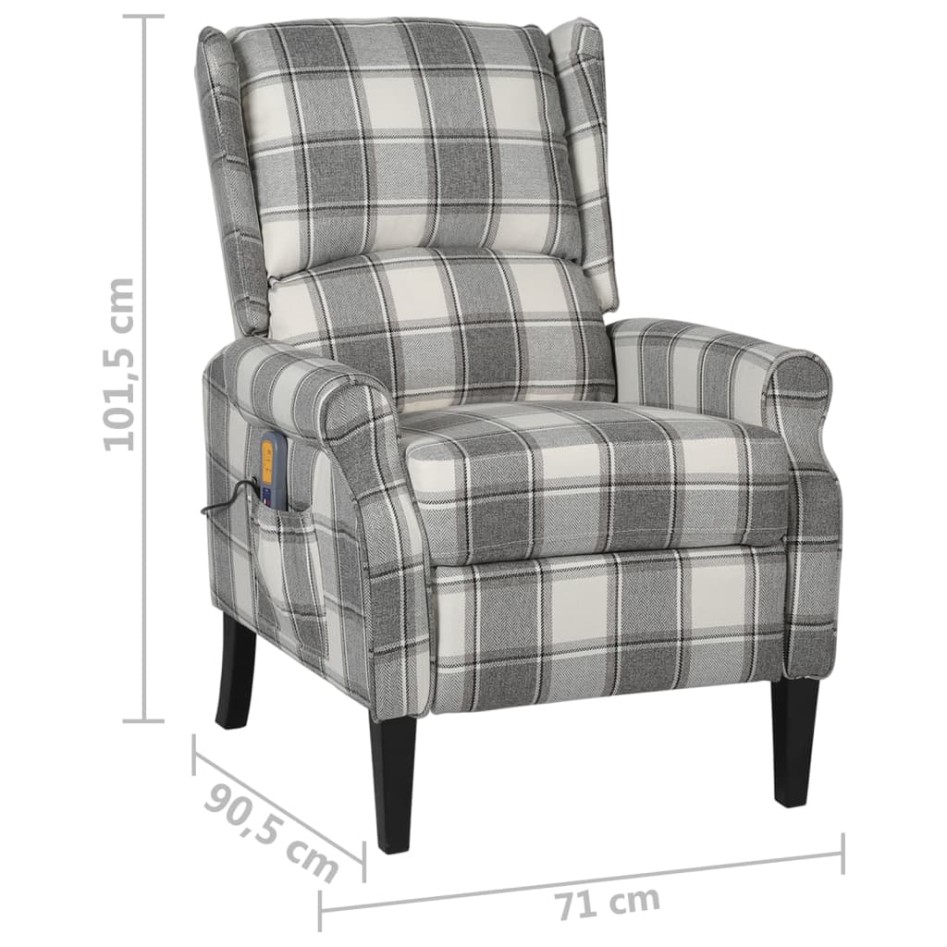 Sillón de masaje reclinable de tela