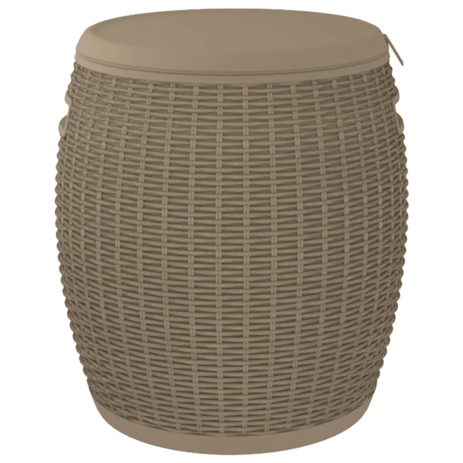 Caja de almacenaje de jardín 4 en 1 polipropileno marrón