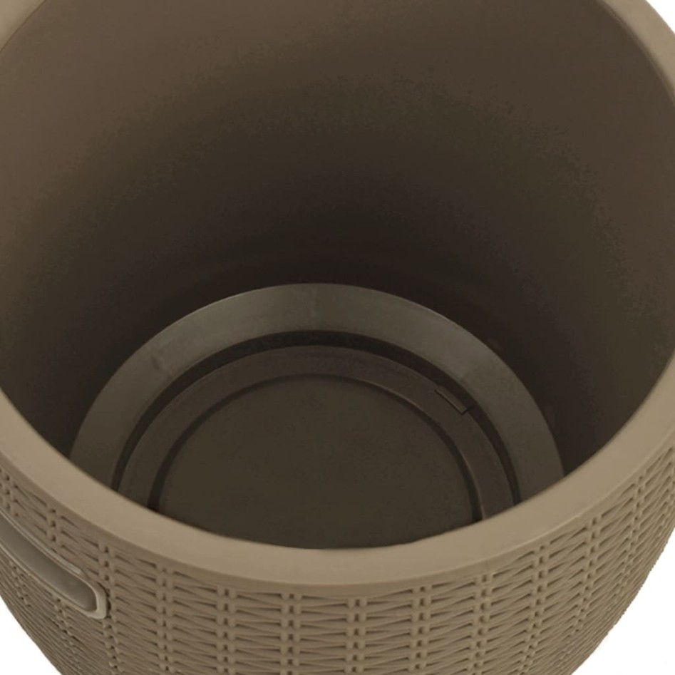 Caja de almacenaje de jardín 4 en 1 polipropileno marrón