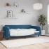 Sofá cama sin colchón terciopelo azul 90x200