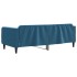 Sofá cama sin colchón terciopelo azul 90x200