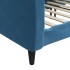 Sofá cama sin colchón terciopelo azul 90x200