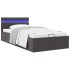 Cama canapé hidráulica de almacenaje sin colchón gris 90x200