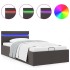Cama canapé hidráulica de almacenaje sin colchón gris 90x200