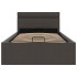 Cama canapé hidráulica de almacenaje sin colchón gris 90x200