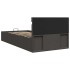 Cama canapé hidráulica de almacenaje sin colchón gris 90x200