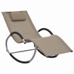 Tumbona con almohada textileno taupe