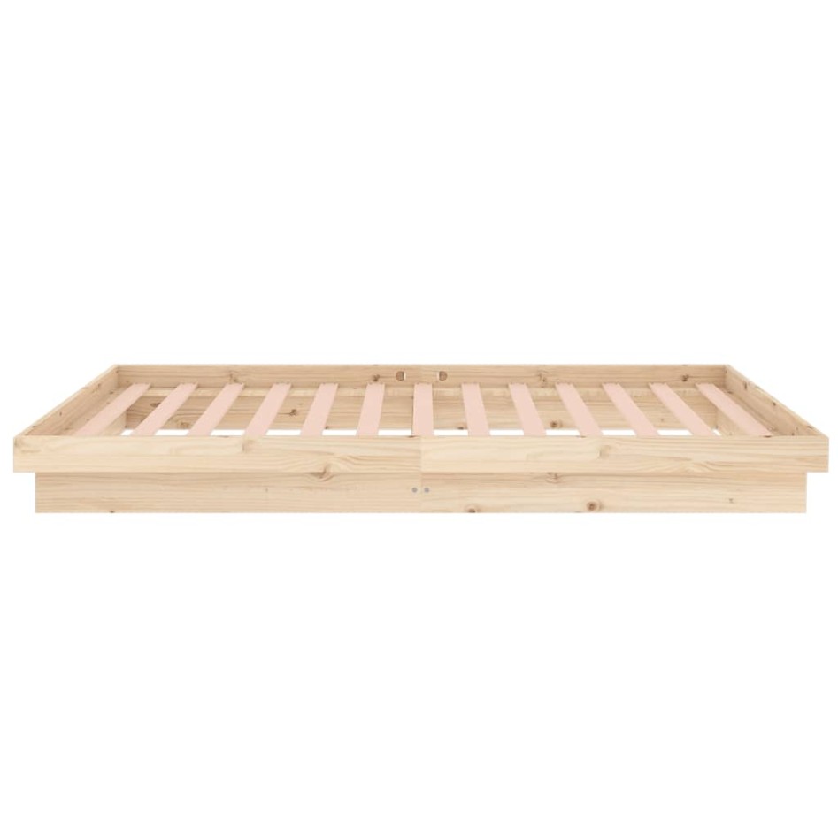 Estructura de cama de madera maciza 90x200