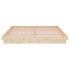 Estructura de cama doble sin colchón madera