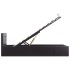 Cama canapé hidráulica cuero sintético negro 90x200