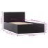 Cama canapé hidráulica cuero sintético negro 90x200