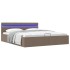 Cama canapé hidráulica almacenaje sin colchón taupe 160x200