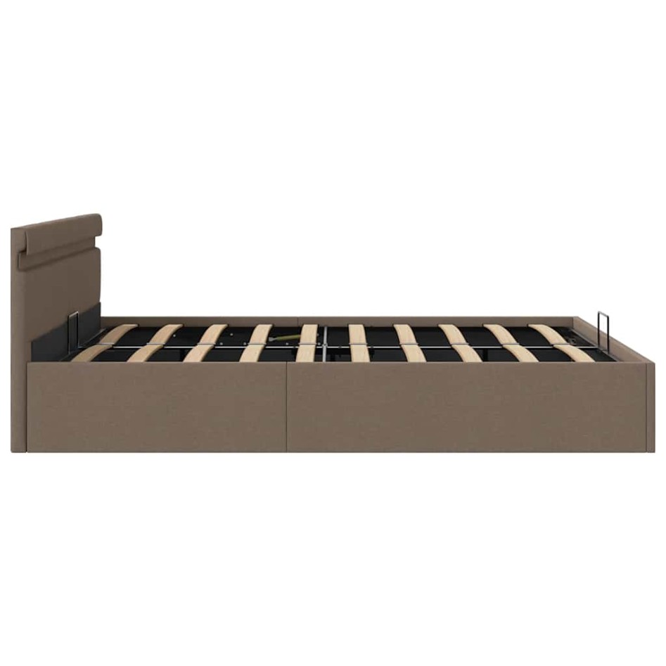 Cama canapé hidráulica almacenaje sin colchón taupe 160x200