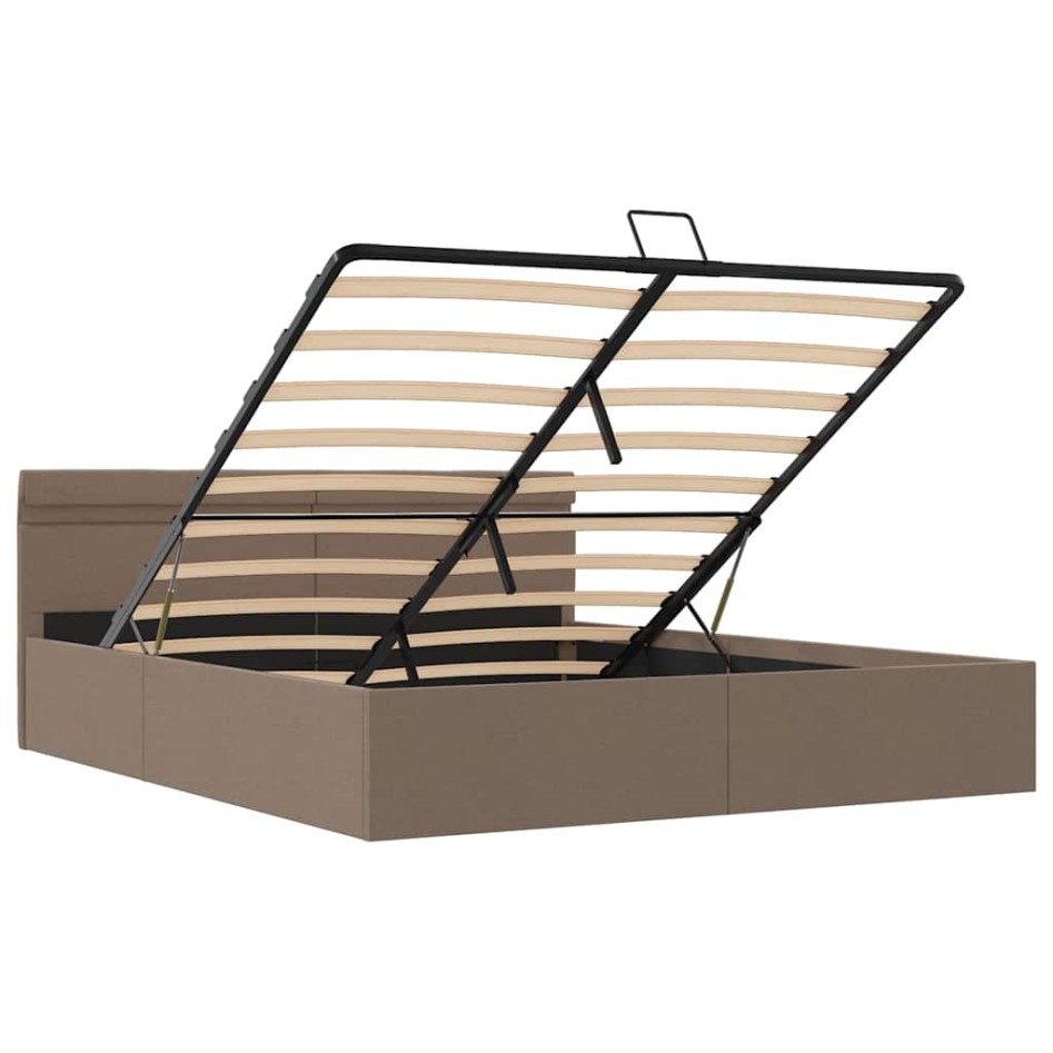 Cama canapé hidráulica almacenaje sin colchón taupe 160x200