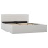 Cama canapé hidráulica cuero sintético blanco 140x200