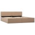 Cama canapé hidráulica cuero sintético capuchino 180x200