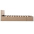 Cama canapé hidráulica cuero sintético capuchino 180x200