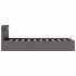 Cama canapé hidráulica con LED cuero sintético gris 90x200