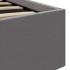 Cama canapé hidráulica con LED cuero sintético gris 90x200