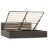 Cama canapé hidráulica cuero sintético gris 180x200