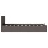 Cama canapé hidráulica almacenaje tela gris oscuro 100x200