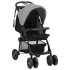 Carrito de bebés 3 en 1 de acero gris claro y