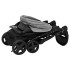 Carrito de bebés 3 en 1 de acero gris claro y
