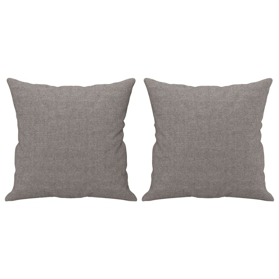 Sofá de 2 plazas con cojines tela gris taupe 140