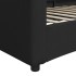 Sofá cama sin colchón tela negro 80x200