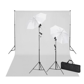 Kit de estudio telón fondo blanco 600x300 cm y