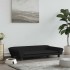 Cama para perros de terciopelo negra 100x50x21