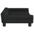 Cama para perros de terciopelo negra 100x50x21