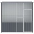 Jaula de pájaros acero galvanizado gris antracita 215x78x200