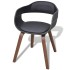 Sillas de comedor 4 uds madera curvada cuero sintético