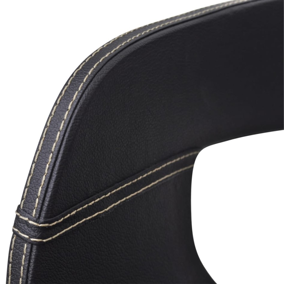 Sillas de comedor 4 uds madera curvada cuero sintético