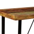 Set muebles de bar 5 pzas madera maciza reciclada cuero