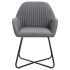 Sillas de comedor giratorias 4 unidades tela gris