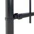 Valla de jardín con puntas de aro acero negro 6,8x0,6