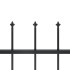 Valla de jardín con puntas de lanza acero negro 15,3x0,6