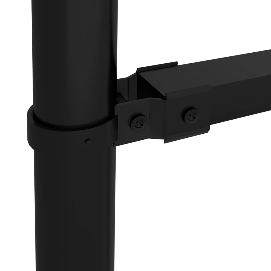 Valla de jardín con puntas de lanza acero negro (1-1,25)x8,5