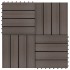 Baldosas de porche WPC 30x30 cm 2 m² marrón oscuro 22