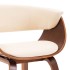 Sillas de comedor 2 uds madera curvada y cuero sintético