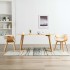 Sillas de comedor 2 uds madera curvada y cuero sintético