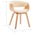 Sillas de comedor 2 uds madera curvada y cuero sintético
