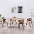 Sillas de comedor 4 uds madera curvada y cuero sintético
