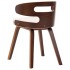 Sillas de comedor 4 uds madera curvada y cuero sintético